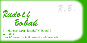 rudolf bobak business card